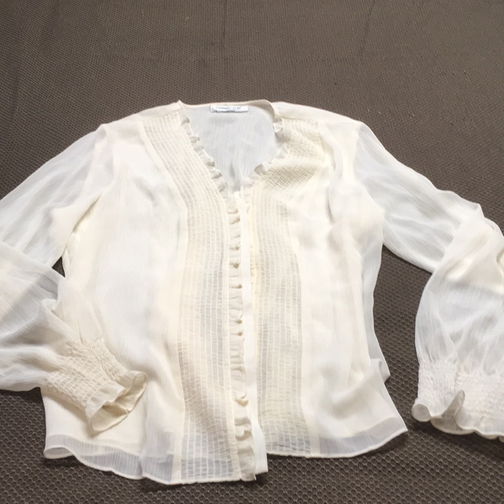 Ivory chiffon blouse
